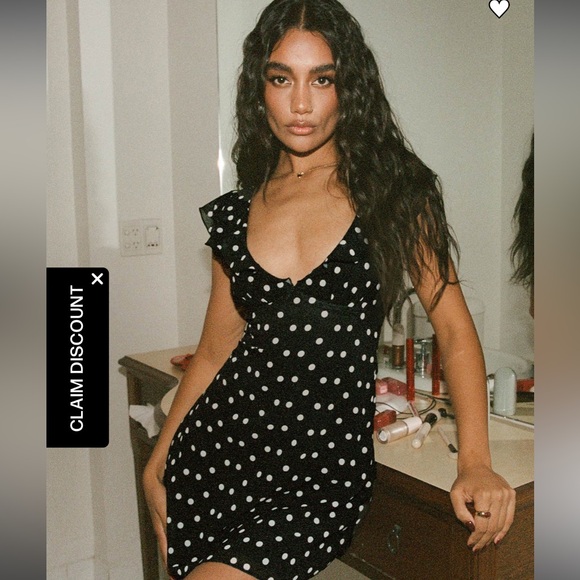 Princess Polly Dresses & Skirts - Princess Polly Black and White Polka Dot Mini Dress